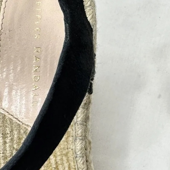 Loeffler Randall Gabby Suede Ruffle Wedge Espadrille Size 8 Black - Picture 5 of 9